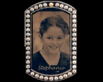 Single Gem Military Dog Tag
