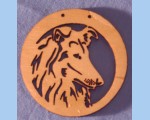 Collie head ornament