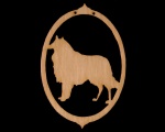 Collie silhouette ornament