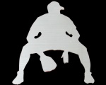 Shortstop shilouette magnet